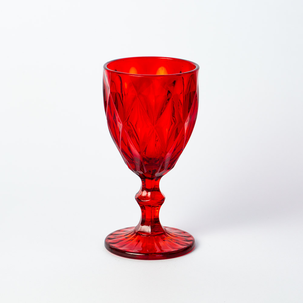 TAÇA BICO DE JACA VERMELHA CLARA